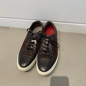 Salvatore Ferragamo Brown Suede Sneakers 12